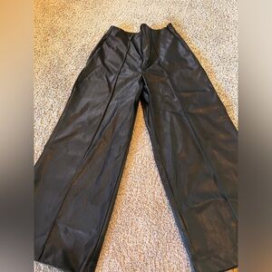 Faux leather pants
